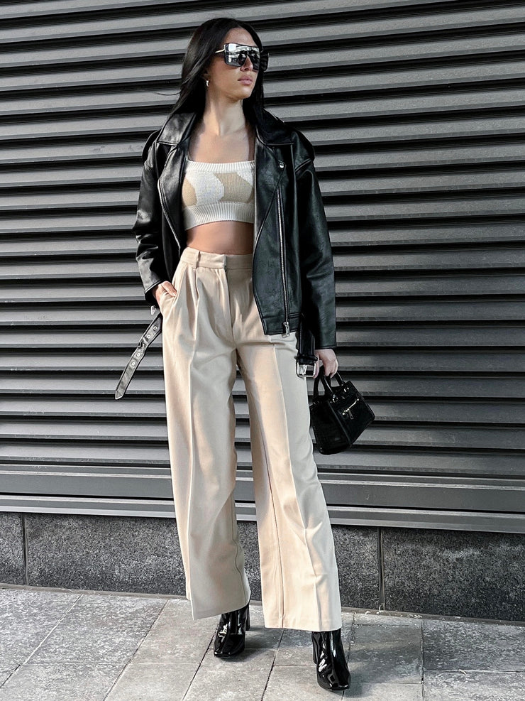 BLACK TAPE High Waisted Wide Leg Pant