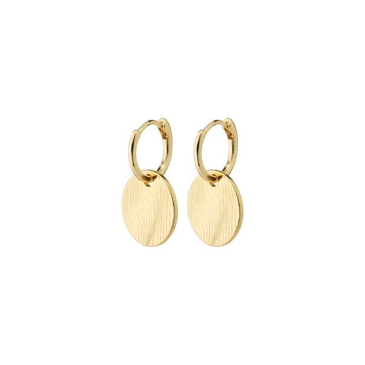 Jilzarah Reversible Ivory Palm Coin Dangle Gold Earrings - Beach House Gift  Boutique